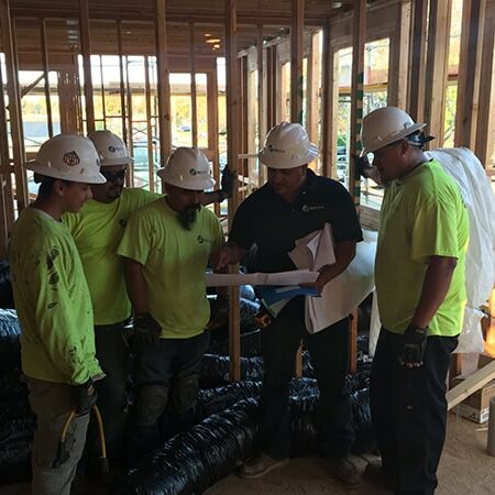 Airplus of California technicians on a job site in Corona, CA.