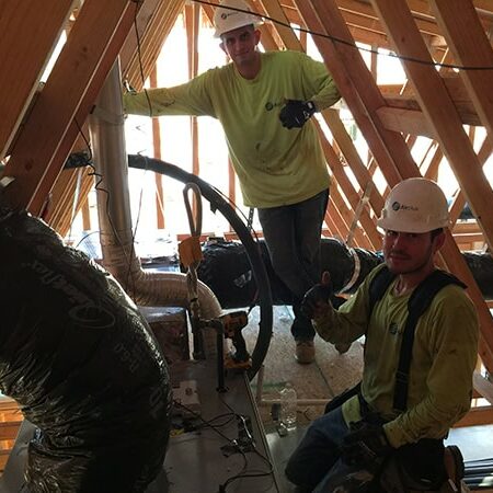 Airplus of California technicians on a job site in Corona, CA.