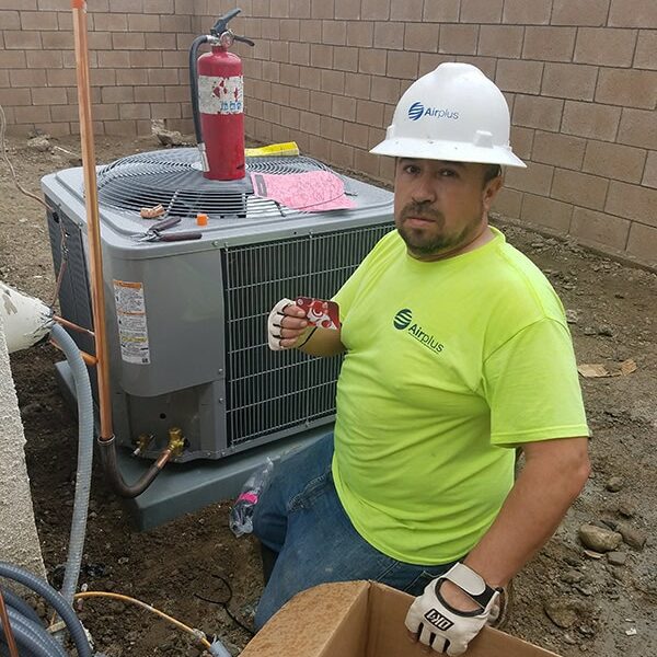 Airplus of California technician on a job site in Corona, CA.
